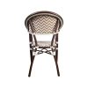 Fauteuils Parisiens pour restaurant pour terrasse Marylin boho beige avec accoudoirs