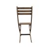Chaise pliante en bois vintage Oxford marron