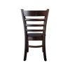 Super-Seat | The Alessandro wooden bistro chair | Bois avec finition foncée, assise en cuir noir, design classique et élégant. | Mobilier de restauration