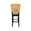 Super-Seat | Tabourets de bar d'accueil Lisa Rome | Dossier en velours ocre, pieds en bois foncé. Un design luxueux et élégant pour l'hôtellerie et la restauration. | Mobilier de restauration