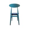 Super-Seat | Chaise bleue au design minimaliste | Chaise bleue, dossier rond, quatre pieds ; allie charme moderne et rétro ; idéale pour l'hôtellerie. | Mobilier de restauration