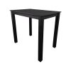 Super-Seat | The Parker Tables de bar café noir pour l'horeca 120x80cm | Table en bois noir à quatre pieds, plateau lisse ; élégante et simple. | Horecameubilair