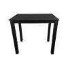 Super-Seat | Les tables Parker | Zwarte houten tafel met vier poten, eenvoudig ontwerp. Parfait pour le café noir. | Horecameubilair
