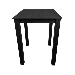 Super-Seat | The Parker Tables de bar café noir pour l'horeca | Table basse noire, rechthoekig 80x80cm, avec vier rechte poten. | Horecameubilair