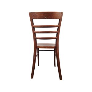 Super-Seat | Peter Vintage Wooden Cafe Chair | Bois brun noyer, dossier en échelle avec quatre lattes horizontales. | Mobilier de restauration