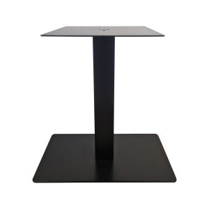 Super-Seat | The Design Middle-leg Table Frames | Table en métal noir avec plateau rectangulaire et large base, design moderne et épuré. | Mobilier de restauration