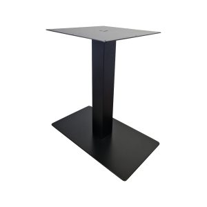 Super-Seat | Bases de table design à pied central | Tafelpoot en métal noir, ontwerp minimaliste avec plate-forme droite et vierkante bovenplaat. | Horecameubilair