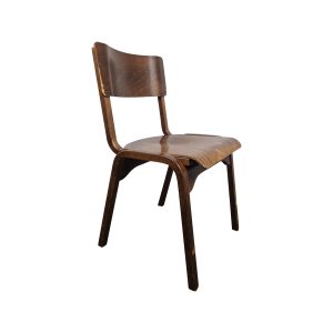 Super-Seat | Max vintage wooden hospitality chairs stackable | Chaise en bois brun foncé avec dossier incurvé, empilable, design classique. | Mobilier de restauration