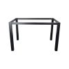 Super-Seat | Bases de tables rectangulaires noires | Base en métal noir avec quatre pieds robustes, sans plateau, sur fond blanc. | Mobilier de restauration