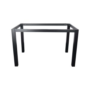 Super-Seat | Pieds de table rectangulaires noirs 76x116cm | Table en métal noir avec structure ouverte et travail minimaliste. |. | Horecameubilair
