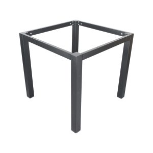 Super-Seat | Pieds de table carrés noirs | Pot de table en métal noir, 76x76cm, quatre pots. Geschikt voor divers tafeldesigns zonder blade. | Horecameubilair