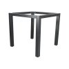 Super-Seat | The Square table bases black 76x76cm | Structure métallique noire avec quatre pieds, design minimaliste, vis de fixation. | Mobilier de restauration
