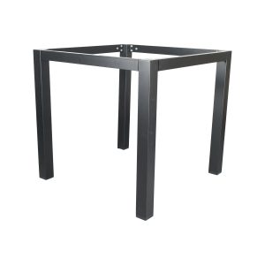 Super-Seat | Pieds de table carrés noirs | Un tafelonderstel en métal noir minimaliste avec un pot ancien en 76x76cm. | Horecameubilair