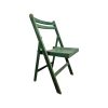 Super-Seat | De Verde Vintage Wooden Folding Chair Grass Green | Chaise pliante en bois vert gazon avec un look vintage et un fond blanc. | Mobilier de restauration