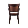 Super-Seat | The Wooden Huts hospitality chairs Verona skai | Chaise en bois brun foncé avec revêtement en Verona skai, dossier incurvé. | Mobilier de restauration
