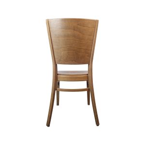 Super-Seat Chaise empilable Milano Bistro | Bois miel finition naturelle ; veinage apparent et dossier incurvé. Style classique. | Horecameubilair