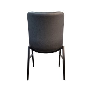 Super-Seat | The Houston chaises empilables noires pour l'horeca | Zwarte metalen poten, moderne zwarte stoffen bekleding, stapelbare horeca stoelen. | Horecameubilair