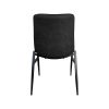 Super-Seat | The Houston hospitality stacking chairs black | Chaise noire, aspect daim, design moderne, pieds en métal. Convient à la restauration. | Mobilier de restauration