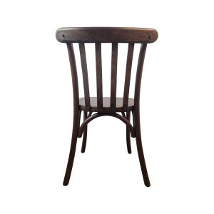 Super-Seat | The Thonet Café Stacking Chairs | Chaise en bois brun foncé avec dossier incurvé et barreaux verticaux, idéale pour les cafés. | Mobilier de restauration