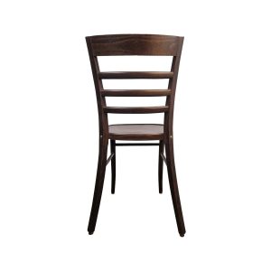 Super-Seat | Les chaises de café en bois brun noyer Tommy Thonet | Donker notenhout, houten échelle-rugleuning, massif houten zitting, design minimaliste |. | Horecameubilair