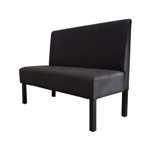Super-Seat | Le bistro Lisa horeca eetbank Noir - 120cm | Des œuvres d'art noires, des peintures hautes et des métaux puissants - élégants et modernes. | Horecameubilair