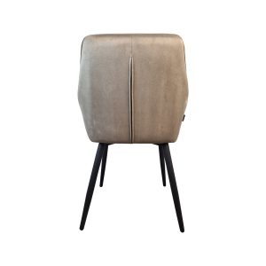 Super-Seat | Royce fauteuils pour la restauration en velours champagne | Champagnekleurig velours, zwarte schuine poten, verticale naad achterzijde. | Horecameubilair