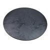 Super-Seat | Les plateaux de table HPL hospitalité (terrasse) relief lune noir rond 80cm | Ardoise noire, forme ronde, texture rugueuse, motifs naturels. | Mobilier de restauration