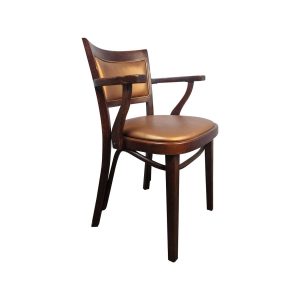 Fauteuils pour la restauration en bois Verona Gold skai