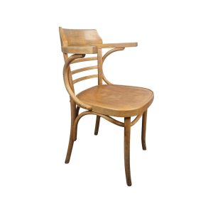 Super-Seat | Chaise en bois Toulouse | Houten stoel in Thonet-stijl, lichtbruin met gebogen leuning et armleuningen, élégant et tijdloze uitstraling. | Horecameubilair