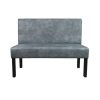 Super-Seat | Lisa hospitality dining bench bistro vintage velour green - 120cm | Velours vert, pieds en métal noir, banc de style bistro vintage. | Mobilier pour la restauration