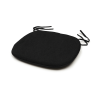 Super-Seat | The Coussins d'assise pour chaises cross back noirs | Zwart, rechthoekig kussen met afgeronde hoeken, stof & vier lussen voor cross back stoelen. | Horecameubilair