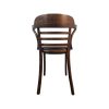 Super-Seat | A Thonet wooden café armchairs brown/black | Bois brun-noir, dossier incurvé avec trois lattes horizontales, forme élégante. | Mobilier de restauration