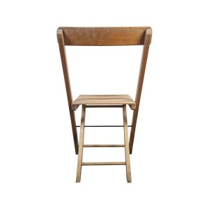 Super-Seat | Les Relouw Chaises pliantes vintage en bois naturel | Opvouwbare Stoel van natural, licht verweerd hout met horizontal latten. | Horecameubilair