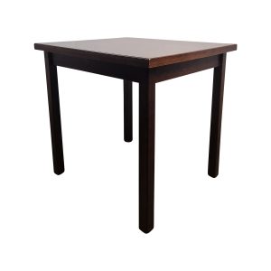 Super-Seat | Les Tables en bois Essex pour la restauration 80x70cm | Donkerbruine, houten, vierkante tafel met rechte poten; classique et quotidien. | Horecameubilair
