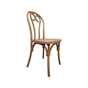 Super-Seat | Une chaise empilable Thonet à dossier cœur | Bois en plastique naturel avec revêtement rigide, plusieurs boucles d'oreilles, boutons de serrage. | Horecameubilair
