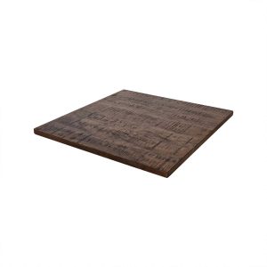 Super-Seat |Les Plateaux de table vintage en bois de manguier R'dam 70x70cm|Vierkant tafelblad van mangohout, bruin met ruwe houtnerf en verweerde, natural look. | Horecameubilair