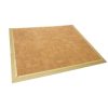 Super-Seat | Piste de danse mobile, plancher en bois avec bord en laiton d'environ 15m2 | Parquet carré en bois brun clair avec bord en laiton doré. | Mobilier de restauration