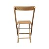 Super-Seat | A Chaises pliantes vintage en bois BKG brun clair | Lichtbruine houten klapstoel, lattenzit & rug; Ingénieur "BKC", design classique. | Horecameubilair