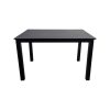 Super-Seat | The Empire hospitality tables black melamine 120x80cm with base | Table en mélamine noire, base en métal, quatre pieds droits |. | Mobilier de restauration