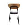 Super-Seat | Must Chaise design scandinave | Tapis en bois courbé, pieds en métal noir, coussin en tissu foncé, moderne et élégant. | Mobilier de restauration