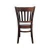Super-Seat | La Chaise de café vintage en bois Richmond brun foncé | Donkerbruine houten stoel met lattenrug, lichte slijtage, vier poten, vintage uitstraling. | Horecameubilair