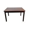Super-Seat | The Hudson vintage houten cafétafel donkerbruin 120x80 | Donkerbruine houten rechthoekige tafel met slanke, rechte poten. | Horecameubilair