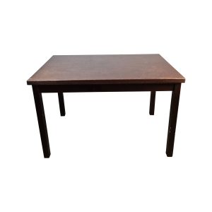 Super-Seat | The Hudson vintage wooden café table dark brown 120x80 | Table rectangulaire en bois brun foncé avec pieds droits, design simple. | Mobilier de restauration