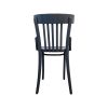 Super-Seat | Une chaise Ocean vintage Thonet en bois à barreaux bleu-gris | Tabouret en bois bleu avec des pointes verticales, design classique Thonet. | Horecameubilair