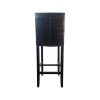 Super-Seat | Tabouret de bar Lisa vintage noir | Tabouret de bar noir, structure métallique, assise en similicuir, coutures apparentes, repose-pieds robustes. | Mobilier de restauration