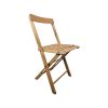 Super-Seat | Chaises pliantes vintage en bois BKG brun clair | Lichte bruine houten klapstoel met latten, volledig hout, naturel uitstraling. | Horecameubilair