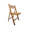 Super-Seat | Chaises pliantes de théâtre vintage en bois | Chaise pliante en bois brun, dossier à lattes, assise unie, style classique. | Horecameubilair