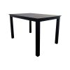 Super-Seat | The Empire hospitality tables black melamine 120x80cm with base | Table rectangulaire noire en mélamine avec pieds en métal ; design moderne et épuré. | Mobilier de restauration
