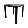 Super-Seat | The Empire hospitality table | Table noire carrée (80x80cm), plateau en mélamine noire, pied en métal robuste, finition mate. | Mobilier de restauration