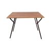 Super-Seat | The Tudor vintage wooden exam tables 60x90cm | Plateau en bois brun, pieds en métal noir, design rectangulaire pliant. | Mobilier pour la restauration